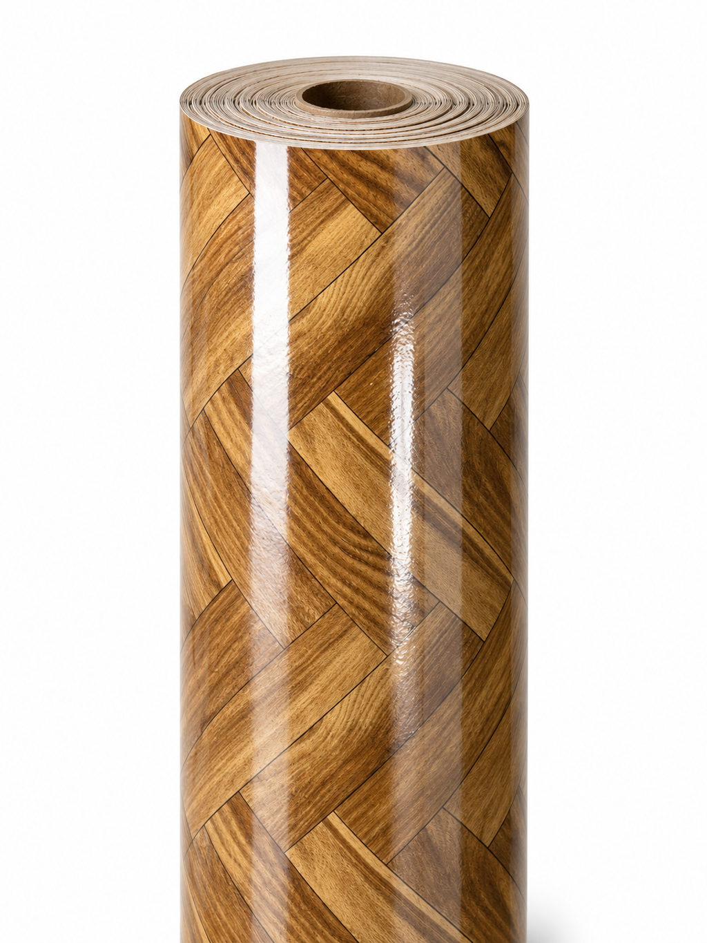 Linoleum Lucios Tip Parchet (Gri / Maron)